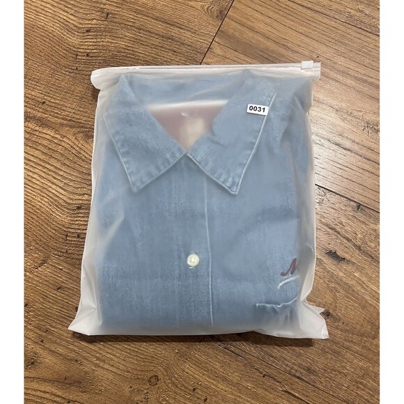 Mississippi State Bulldogs MSU Red Oak Blue Denim Button Shirt Large Long Sleeve - Picture 12 of 12